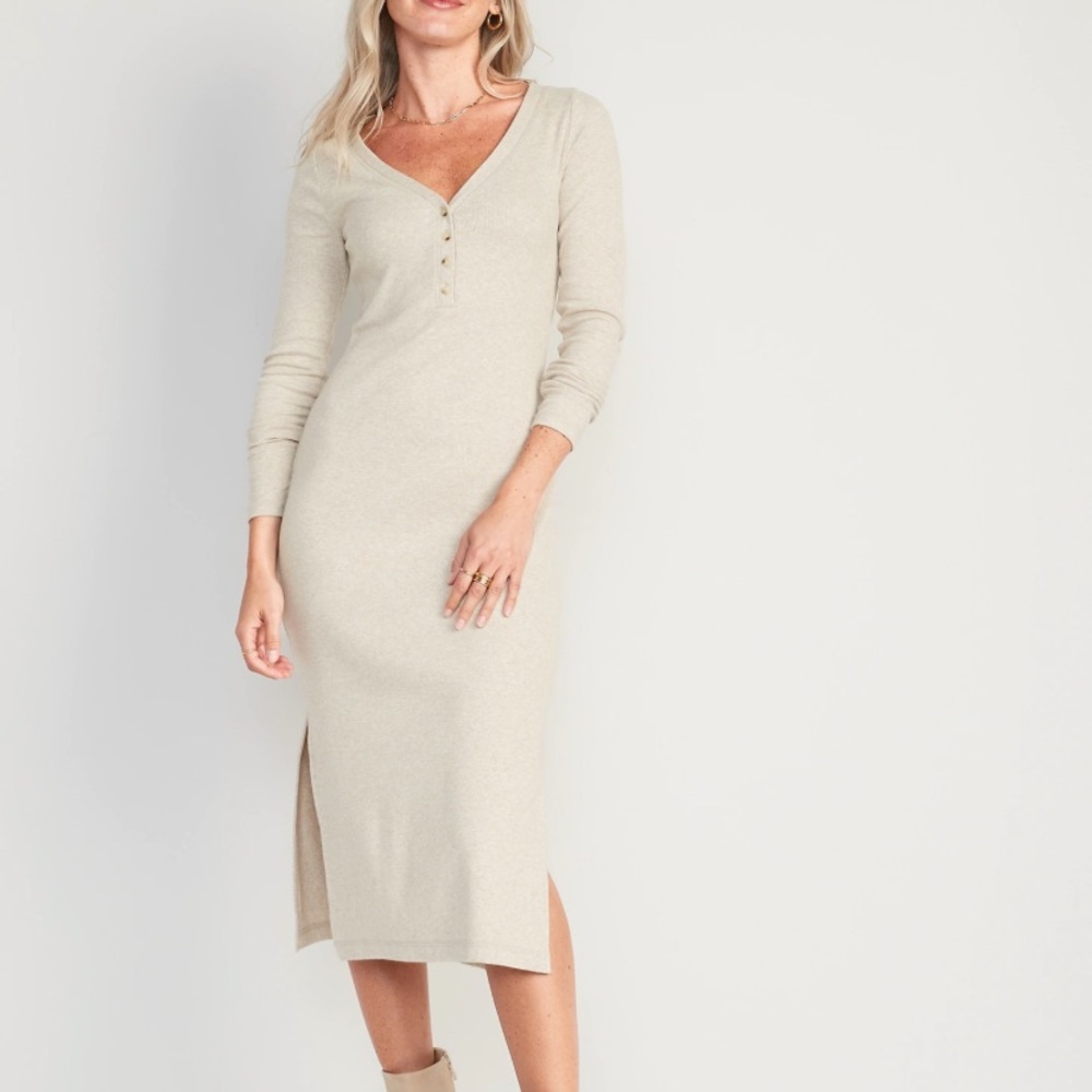 Old Navy Fitted Midi Dress